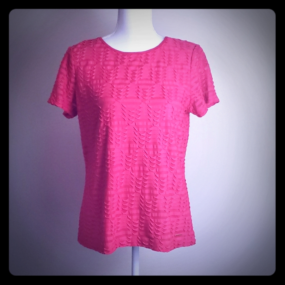 CALVIN KLEIN SHORT SLEEVE WATERMELON TOP